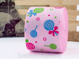 Lollipop Printed Grosgrain Ribbon 10 mm 16 mm 25 mm 38 mm - 5, 10 or 25 yards