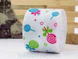 Lollipop Printed Grosgrain Ribbon 10 mm 16 mm 25 mm 38 mm - 5, 10 or 25 yards