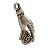 Tibetan Silver Heart in Hand Charm Pendant
