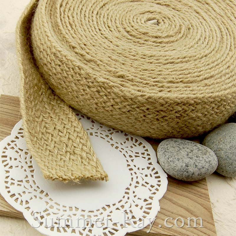 38 mm, 45 mm and 48 mm Natural Jute Burlap Woven Rope –