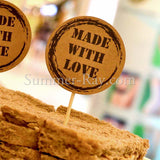 Made with Love Kraft Cupcake Topper