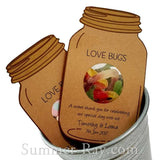 Personalized Kraft Mason Jar Gift Tags for Candy Pouch
