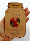 Personalized Kraft Mason Jar Gift Tags for Candy Pouch