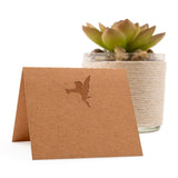 50 Mini Laser Cut Brown Kraft Vintage Frame Party Place Cards