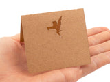 50 Mini Laser Cut Brown Kraft Vintage Frame Party Place Cards