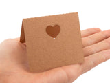 50 Mini Laser Cut Brown Kraft Vintage Frame Party Place Cards
