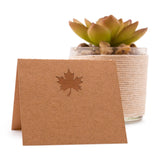 50 Mini Laser Cut Brown Kraft Vintage Frame Party Place Cards