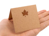 50 Mini Laser Cut Brown Kraft Vintage Frame Party Place Cards