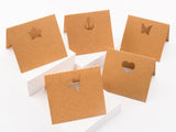 50 Mini Laser Cut Brown Kraft Vintage Frame Party Place Cards