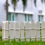 Miniature Wooden White Fence - 2 pieces