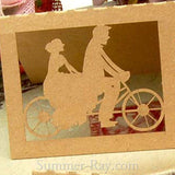 Personalized Laser Cut Natural Brown Kraft Wedding Place Cards/Seating Cards