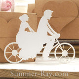 Bride and Groom Cycling Die Cut