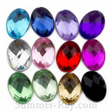 Rhinestones 6mm x 8mm Oval - 100, 1000 or 2000 pieces
