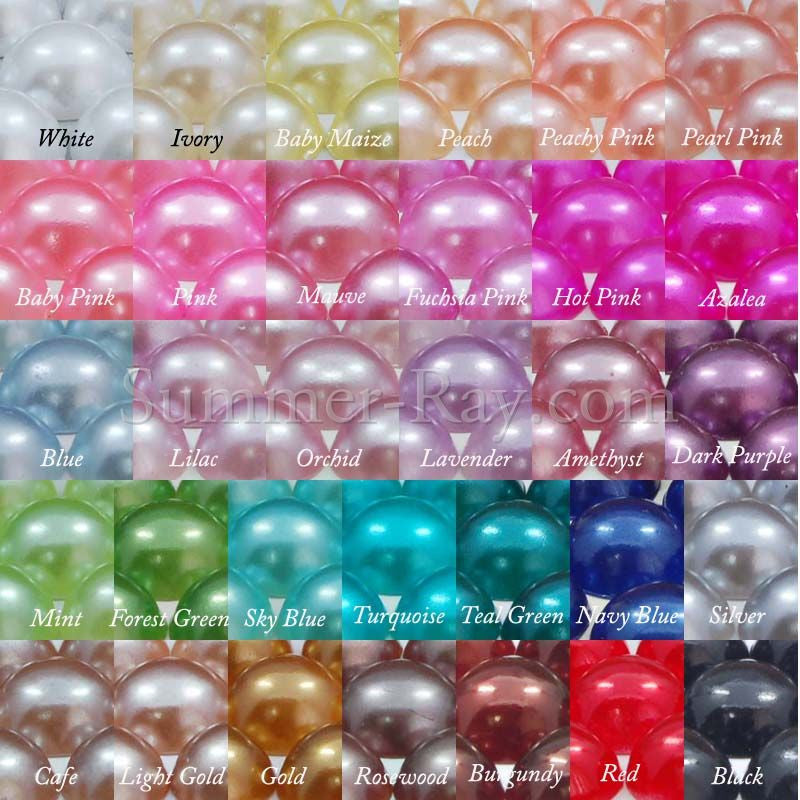 Flat Back Pearls 10mm - 100, 500 and 1000 pieces –