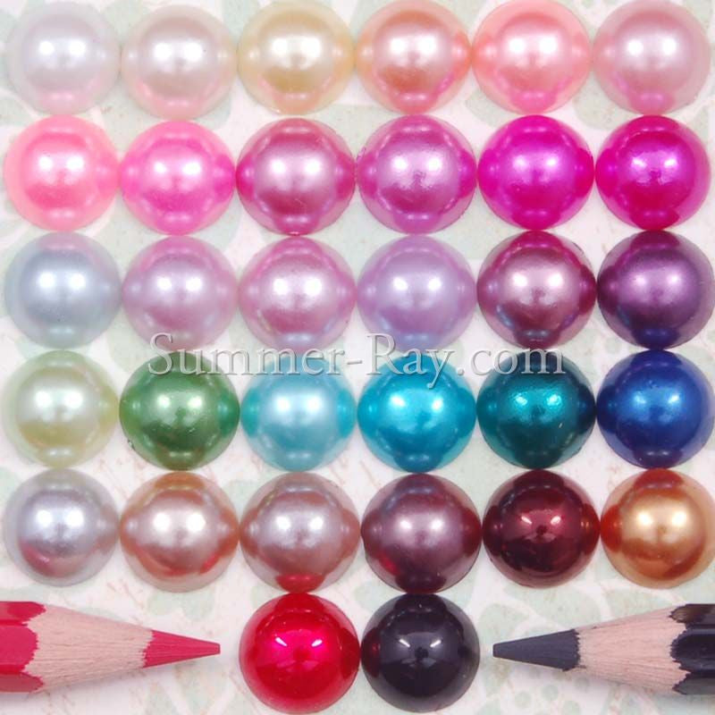 Flat Back Pearls 10mm - 100, 500 and 1000 pieces –
