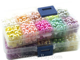 Flat Back Pearls 7mm Mixed Color in Storage Box - 500 pieces