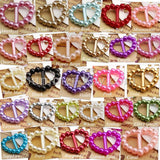 Pearl Heart Buckles/Ribbon Slider