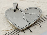 Stainless Steel Double Heart Pendant - (1) one