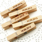 Wooden Peg with Personalized Engraving for Weddings