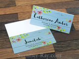 Personalized Under the Blue Vintage Floral Wedding Place Cards/Escort Cards