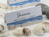 Personalized Beach Themed Shells by the Sea Wedding Place Cards