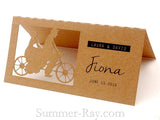 Personalized Laser Cut Natural Brown Kraft Wedding Place Cards/Seating Cards