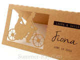 Personalized Laser Cut Natural Brown Kraft Wedding Place Cards/Seating Cards