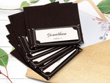 Personalized Double Layer Black & White Wedding Modern Place Cards Escort Cards Seating Cards