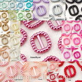 Pearl Rectangle Buckles/Ribbon Sliders - 50 or 1000 pieces