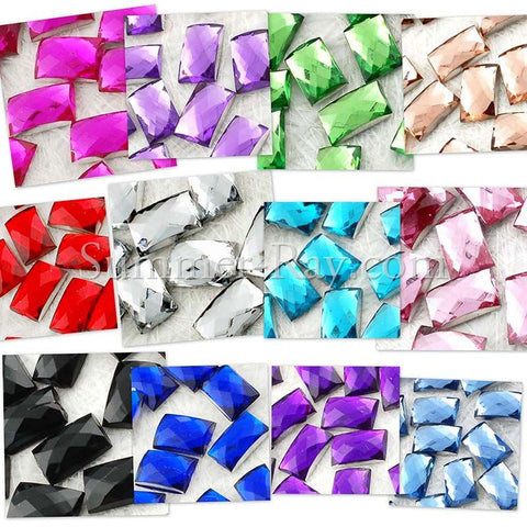 Rhinestones 4mm x 6mm Rectangle - 500, 2000 or 5000 pieces