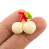 Cabochon Resin Cherry with Rhinestone