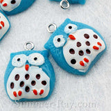 Cabochon Resin Mixed Owl/Burger/Ice Cream/Heart/Strawberry/Gingerbread/Pencil/Candy with Eye Bolt