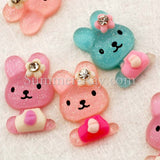 Cabochon Resin Seated Bunny