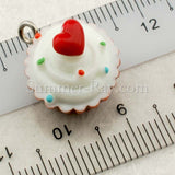 Cabochon Resin Vanilla Cupcake with Eye Bolt