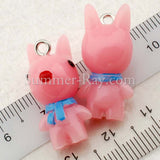 Cabochon Resin Mixed Owl/Ice Cream/Skull Head/Pencil/Bear/Dog/Rubber Duck with Eye Bolt