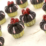 Cabochon Resin Dark Chocolate Berry Cupcake