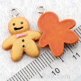Cabochon Resin Gingerbread Man with Eye Bolt