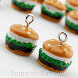 Cabochon Resin Mixed Owl/Burger/Ice Cream/Heart/Strawberry/Gingerbread/Pencil/Candy with Eye Bolt