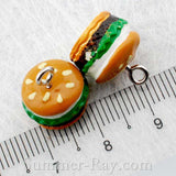 Cabochon Resin Mixed Owl/Burger/Ice Cream/Heart/Strawberry/Gingerbread/Pencil/Candy with Eye Bolt