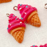 Cabochon Resin Mixed Owl/Ice Cream/Pencil/Mustache/Skull Head/Cupcake/Bear/Dog with Eye Bolt