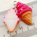 Cabochon Resin Mixed Owl/Ice Cream/Pencil/Mustache/Skull Head/Cupcake/Bear/Dog with Eye Bolt