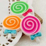 Cabochon Resin Technicolor Lollipop