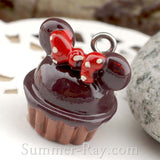 Cabochon Resin Cartoon Cupcake with Eye Bolt