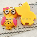 Cabochon Resin Owl with Eye Bolt