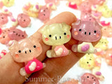 Cabochon Resin Seated Pig