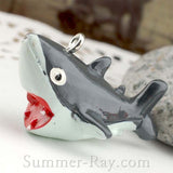 Cabochon Resin Deadly Shark with Eye Bolt