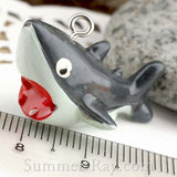 Cabochon Resin Deadly Shark with Eye Bolt
