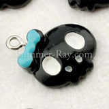 Cabochon Resin Mixed Owl/Ice Cream/Skull Head/Pencil/Bear/Dog/Rubber Duck with Eye Bolt