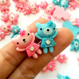 Cabochon Resin Standing Teddy Bear