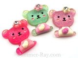 Cabochon Resin Seated Teddy Bear